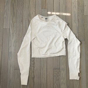Gymshark cropped cream long sleeve